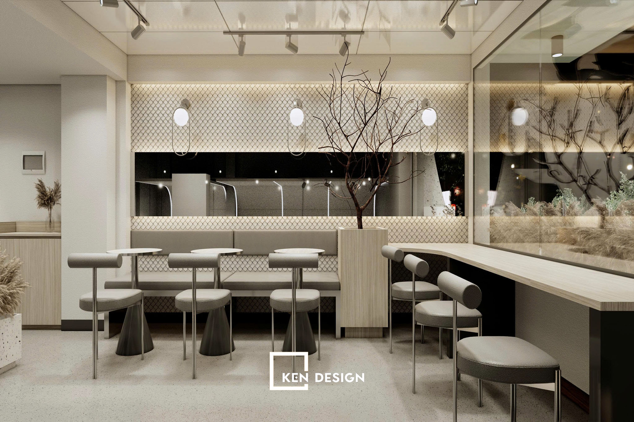 Giải pháp xử lý trần thấp quán cafe diện tích nhỏ